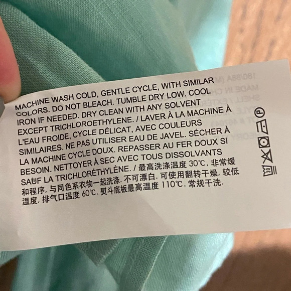 NWT Theory Men’s Celadon Relaxed Linen Button Down‎ Size Medium 100% Linen - Picture 8 of 9